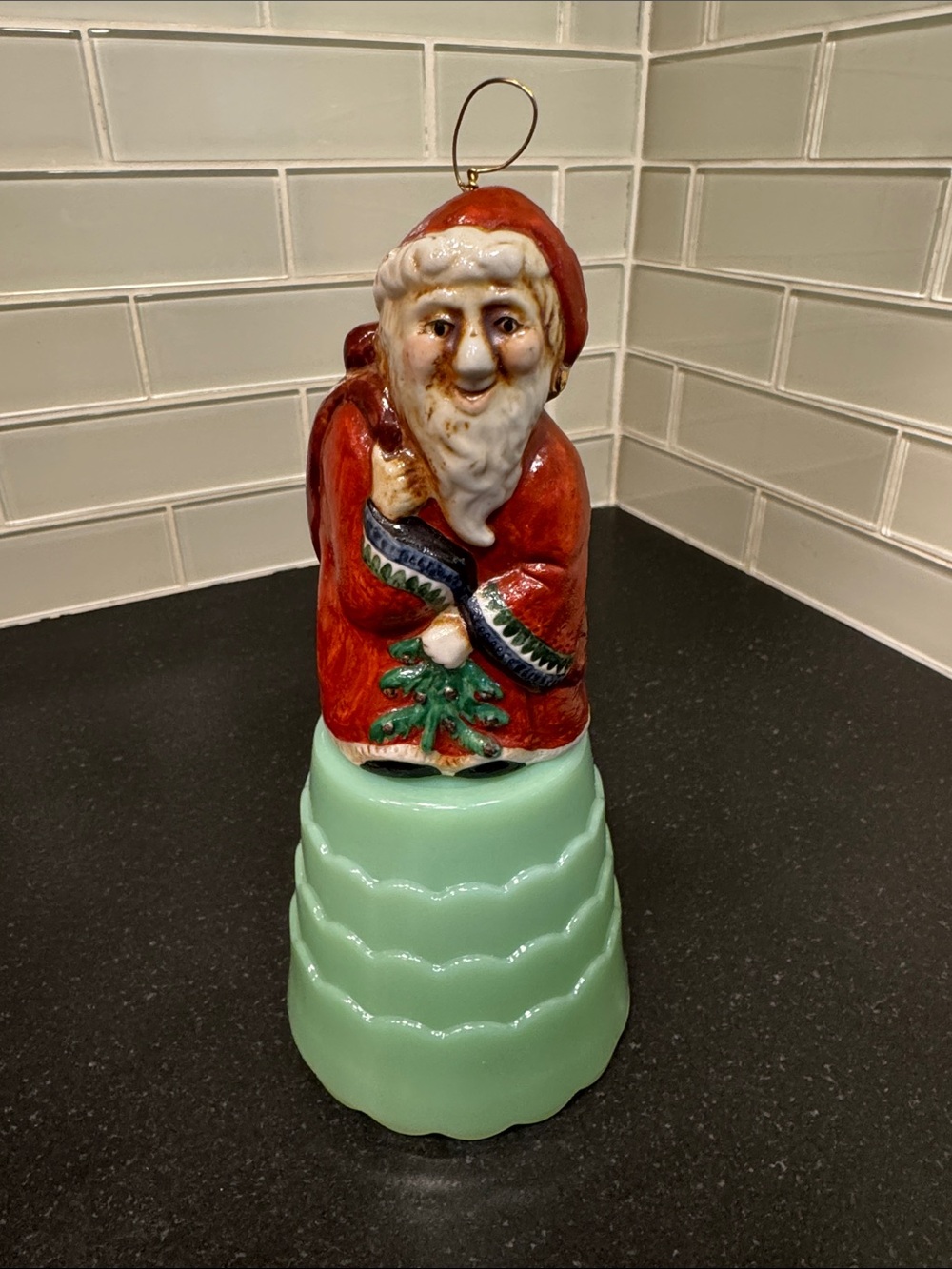 Salamander Pottery Santa Bell 1984